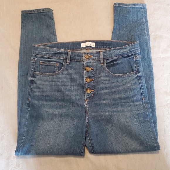 LOFT Denim - LOFT Ultra High Rise Button Fly Skinny Jeans 31/12